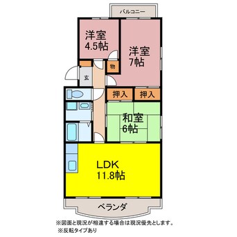 間取図 クレール御津