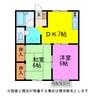 ハラマキハイツF 2DKの間取り