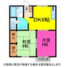ハラマキハイツF 2DKの間取り