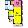 フィオーレＳ 1LDKの間取り
