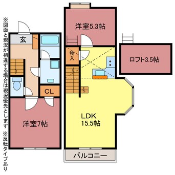 間取図 セザンヌ裏野２