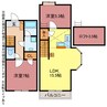 セザンヌ裏野２ 2LDKの間取り