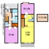 セザンヌ川田2 2LDKの間取り