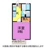 メゾンモンテソレイユ 1Kの間取り