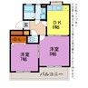 ハラマキハイツＧ 2DKの間取り