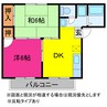 白木ハイツ 2DKの間取り