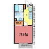 シャルムFUKUTA 1Kの間取り