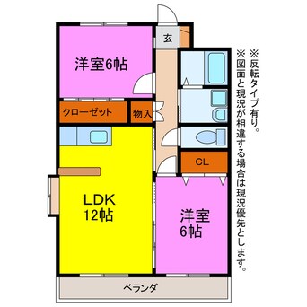 間取図 ベルドミール豊川Ⅱ