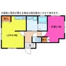 カーサ国府 1LDKの間取り