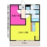 三蔵子ハイツ 1LDKの間取り