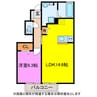 パーシモン平松 1LDKの間取り
