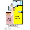 パーシモン平松 1LDKの間取り
