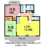 グレースリヴラン 2LDKの間取り