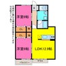 ハイステージ12 2LDKの間取り