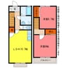 プルーリオン 2LDKの間取り