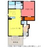 アルシオネⅠ・Ⅱ 1LDKの間取り