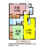 SECOND　ライム 2LDKの間取り