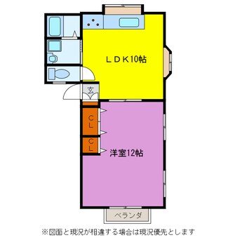 間取図 コーポ緑ヶ丘