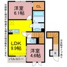 ステラ 2DKの間取り