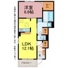 フレンドシップ 1LDKの間取り