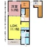 カーサ　アルバ 1LDKの間取り