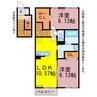 オアシス東豊 2LDKの間取り