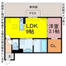 ベルク 1LDKの間取り