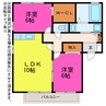 パル萩山 2LDKの間取り
