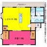 アルフィーネ東曙 1LDKの間取り