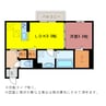 グラシューズ 1LDKの間取り