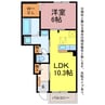 カーサ　エスペランサⅠ・Ⅱ 1LDKの間取り