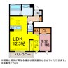 リアン馬場 1LDKの間取り