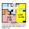 アヴァン 1LDKの間取り