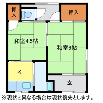 間取図 中部町二丁目23番1貸家群