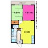 パークハイツ 2DKの間取り