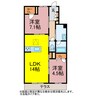 クリザンテーム 2LDKの間取り
