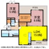 ペルレK 2LDKの間取り