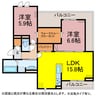 ペルレK 2LDKの間取り