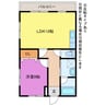 プラチナムⅡ 1LDKの間取り