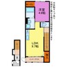 昴ノース 1LDKの間取り