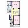 ブライトメゾン 2DKの間取り