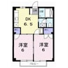 ファーストヒルズＡ 2DKの間取り
