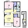カレントヒルズＡ 2LDKの間取り