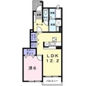 アンジュボワＢの間取図