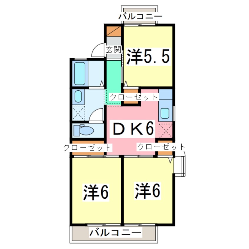 間取図 グランディール長浦Ｂ