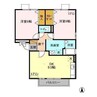 ベルボーク 2DKの間取り
