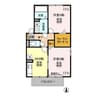 ノーブルタウン弐番館 2DKの間取り