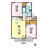 アルカイックシャトー南館 2LDKの間取り