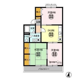 間取図 ウェルセッジ請西Ⅱ