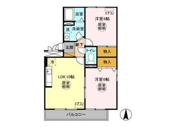 間取図 サンパティークＡ